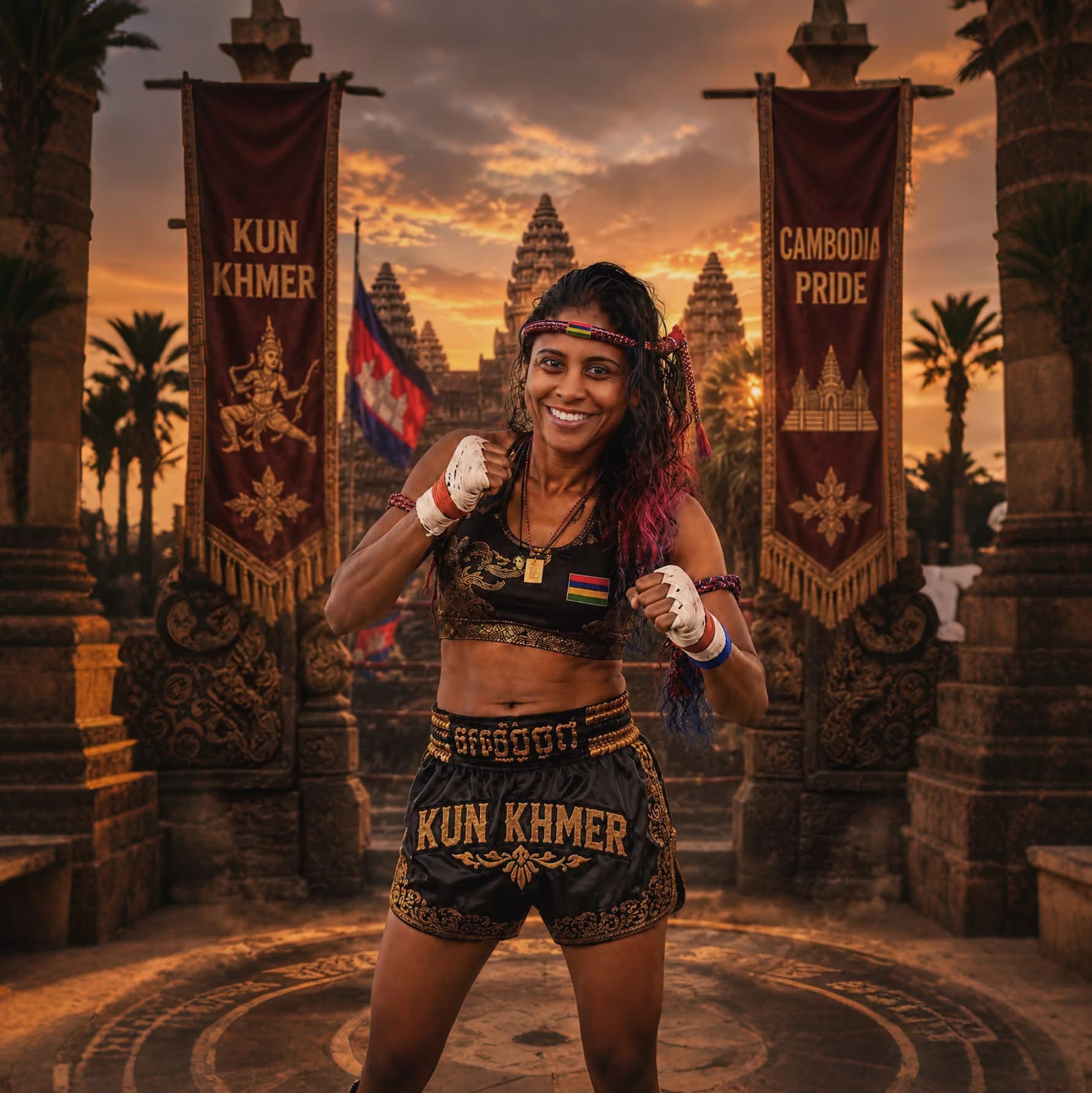 Ranini Cundasawmy, Kun Khmer and Muay Thai world champion from Bambous